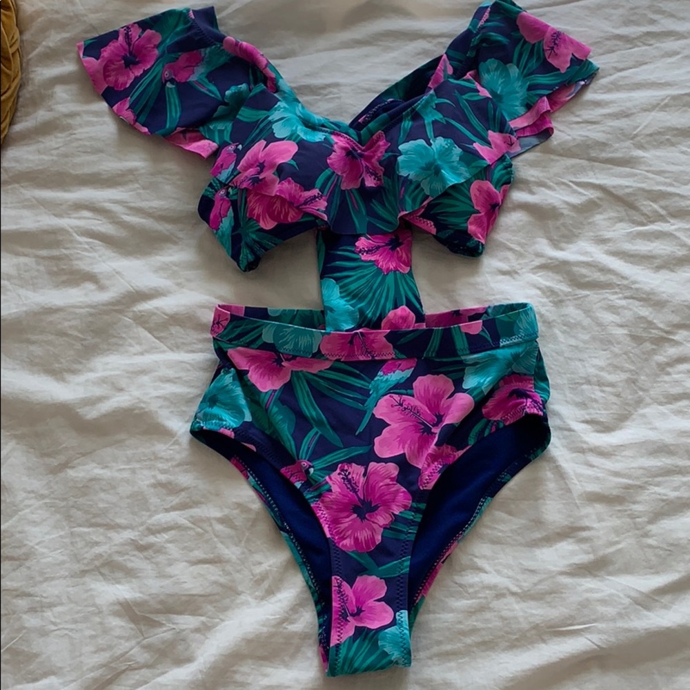 one piece cut our swimsuit